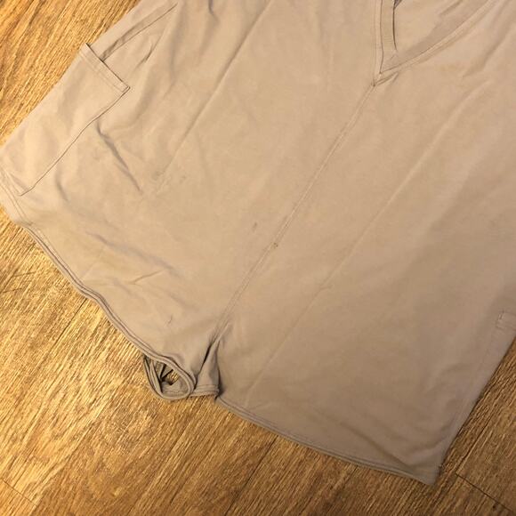 Free People Movement Tan Mocha Latte Hot Shot Tee Romper Size XL - Picture 10 of 13